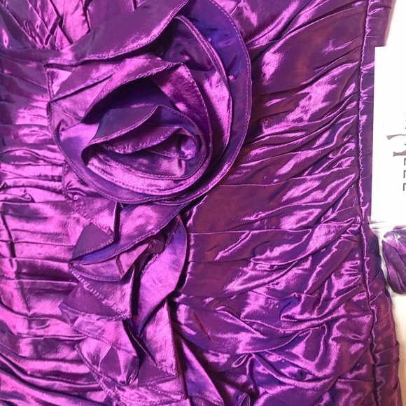 NWT ANNY LEE Open Leg Sweetheart Neckline Mermaid Prom Formal Gown, L,XL,Purple - Picture 4 of 9